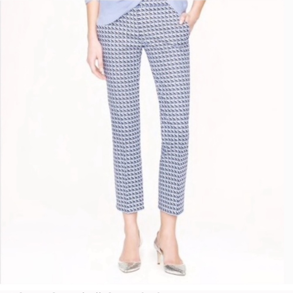 J.Crew Campbell Capri in Abstract Wave Print Sz 6